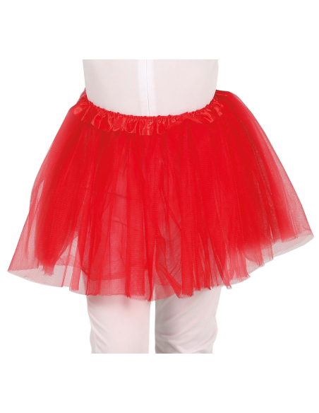 Tutu enfant en tulle rouge