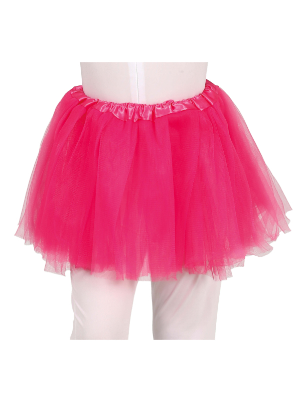 Tutu enfant en tulle rose foncé