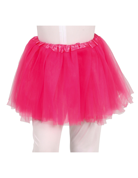 Tutu enfant en tulle rose foncé