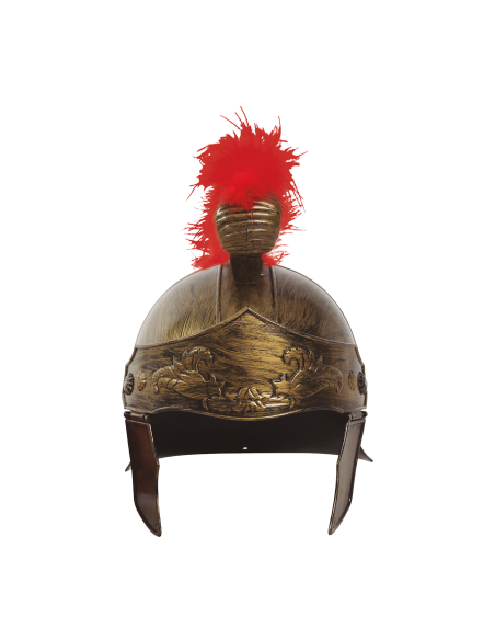 Casque romain adulte avec crête rouge – Casque antique style gladiateur