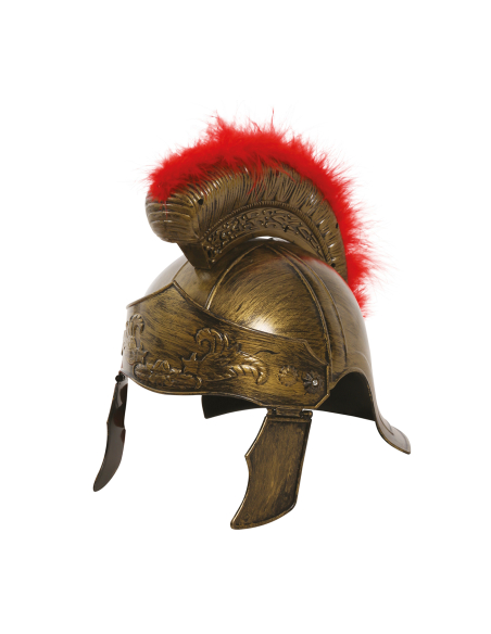 Casque romain adulte avec crête rouge – Casque antique style gladiateur