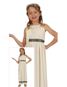Déguisement romaine fille – Robe antique blanche style déesse romaine