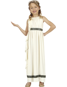Déguisement romaine fille – Robe antique blanche style déesse romaine 2