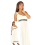 Déguisement romaine femme – Robe longue antique avec bandeau style grec