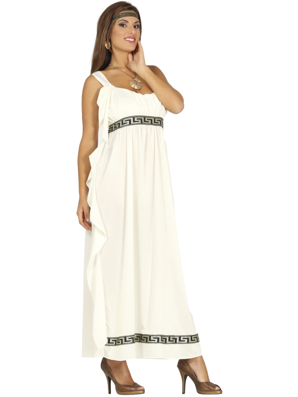 Déguisement romaine femme – Robe longue antique avec bandeau style grec
