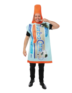 Costume Dentifrice Turbocarie Adulte – Déguisement Humoristique Taille Unique