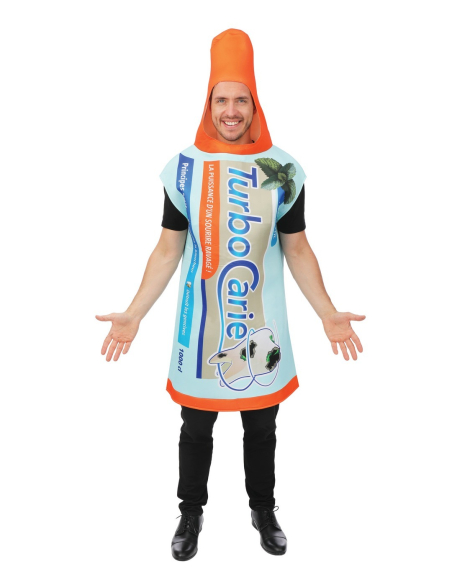 Costume Dentifrice Turbocarie Adulte – Déguisement Humoristique Taille Unique
