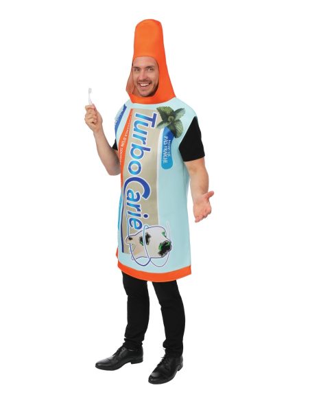 Costume Dentifrice Turbocarie Adulte – Déguisement Humoristique Taille Unique