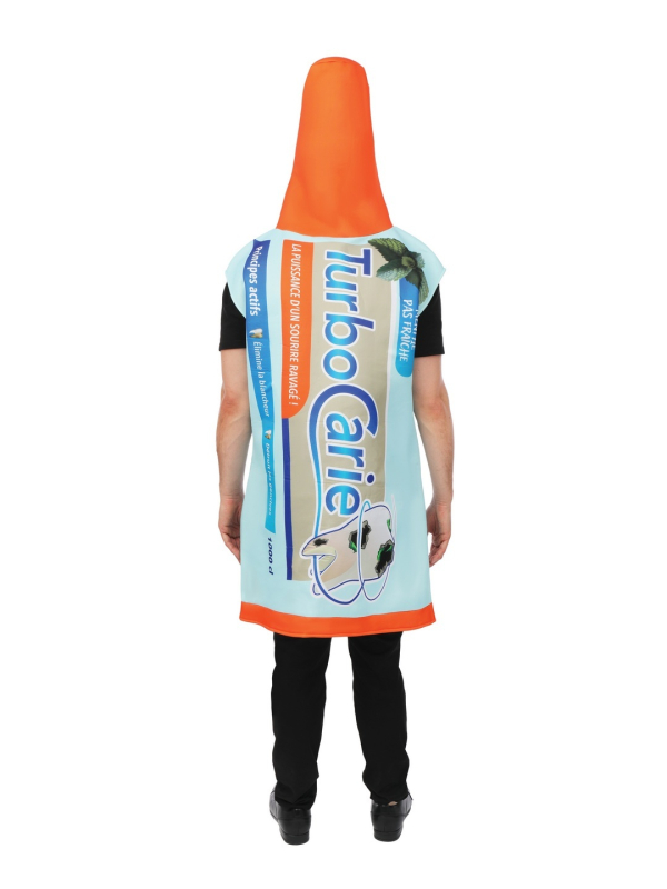 Costume Dentifrice Turbocarie Adulte – Déguisement Humoristique Taille Unique