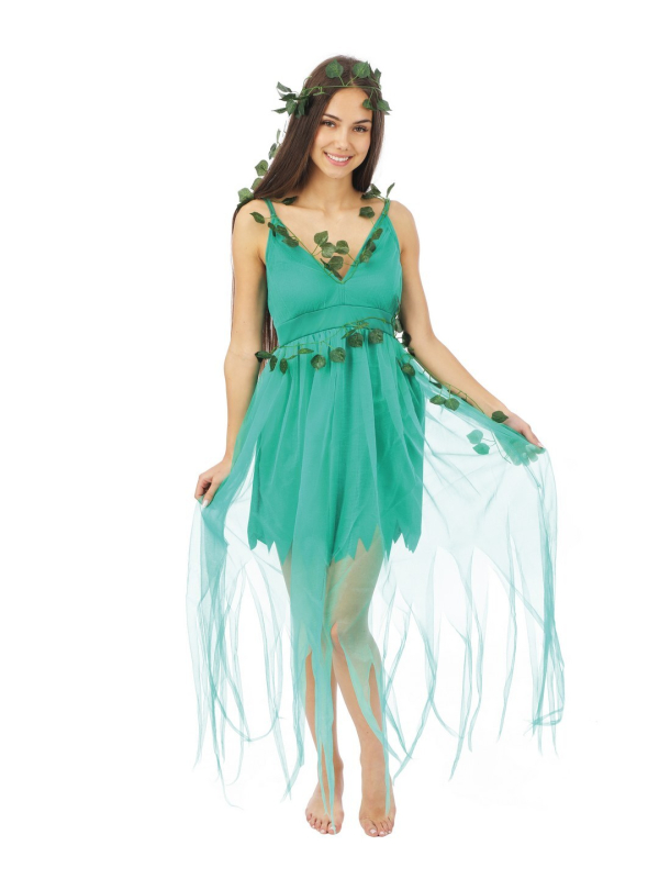 Déguisement Fée des Bois Adulte – Robe Verte Élégante avec Couronne