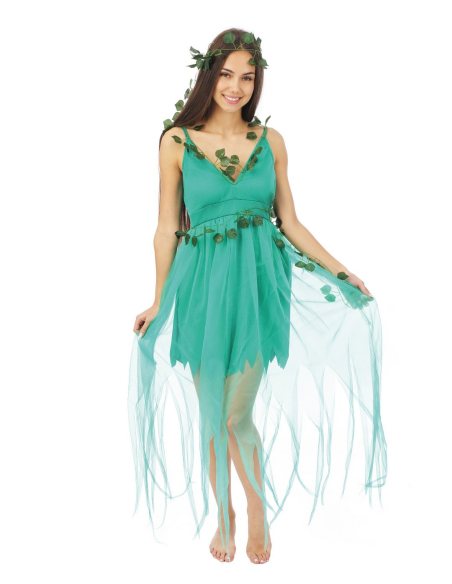 Déguisement Fée des Bois Adulte – Robe Verte Élégante avec Couronne