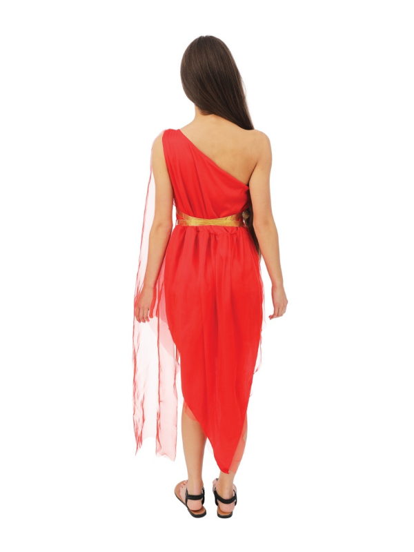 Déguisement Aphrodite Adulte – Robe de Déesse Grecque Rouge Élégante