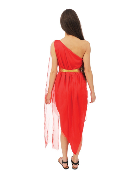 Déguisement Aphrodite Adulte – Robe de Déesse Grecque Rouge Élégante