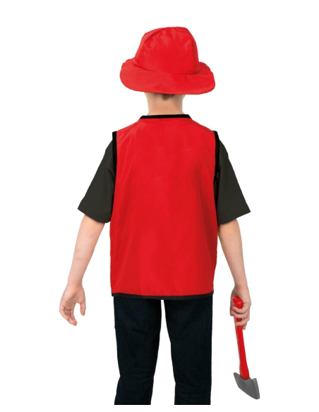 Déguisement Pompier Enfant – Set avec Gilet, Chapeau et Hache