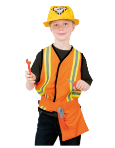 Déguisement Chef de Chantier Enfant – Set avec Gilet, Casque et Outils