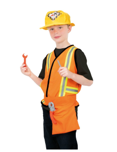 Déguisement Chef de Chantier Enfant – Set avec Gilet, Casque et Outils 2
