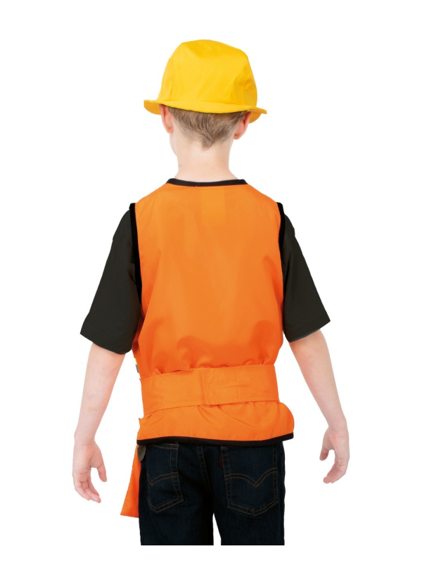 Déguisement Chef de Chantier Enfant – Set avec Gilet, Casque et Outils