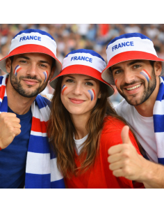 Bob Supporter France Tricolore – Accessoire Bleu Blanc Rouge pour Événements Sportifs