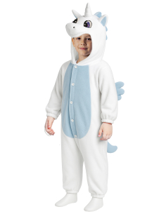 Déguisement Kigurumi Licorne Enfant Bleu et Blanc avec Capuche