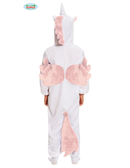 Déguisement Kigurumi Licorne Enfant Rose et Blanc avec Capuche