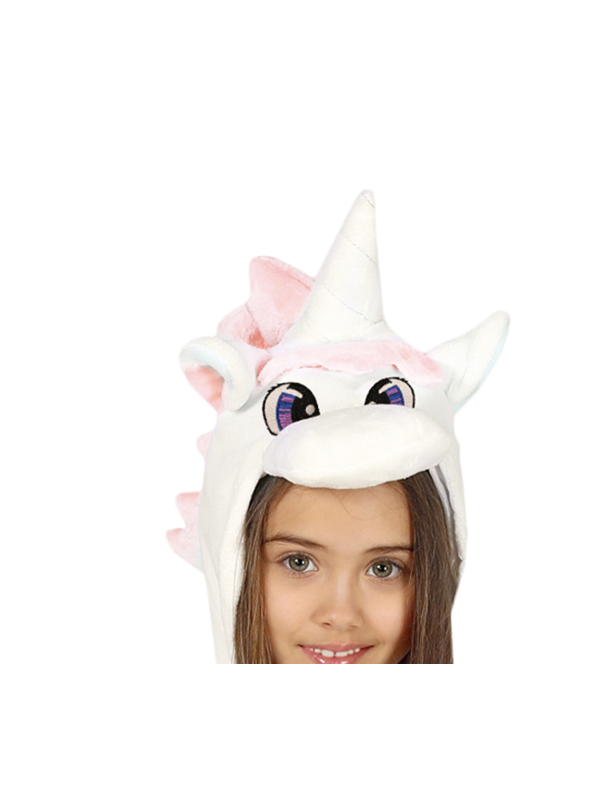 Déguisement Kigurumi Licorne Enfant Rose et Blanc avec Capuche