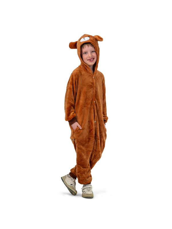 Déguisement ours brun en peluche enfant –...