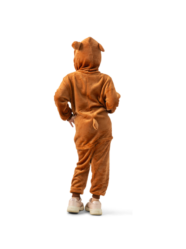 Déguisement ours brun en peluche enfant –...