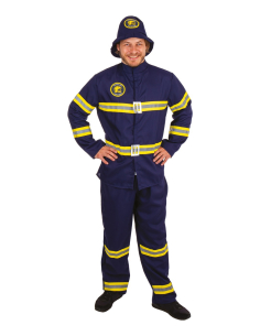 Déguisement Pompier Adulte Bleu – Costume Soldat du Feu 2