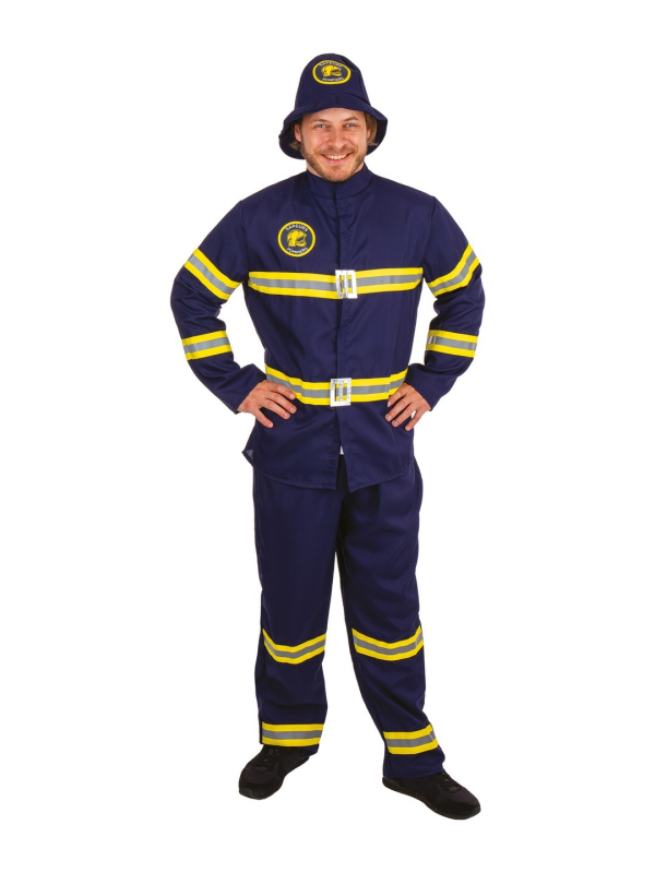 Déguisement Pompier Adulte Bleu – Costume Soldat du Feu