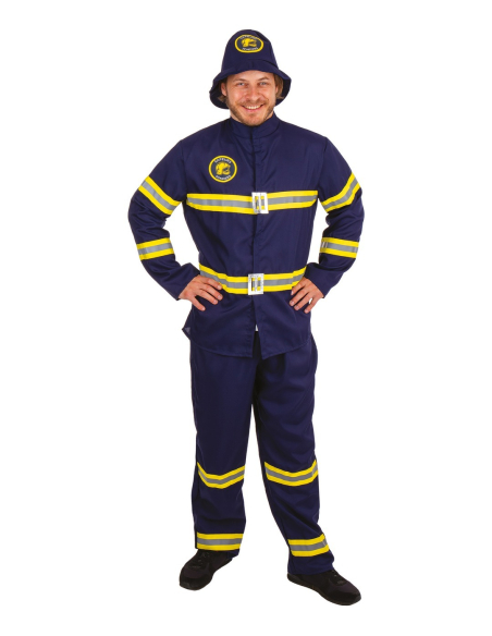 Déguisement Pompier Adulte Bleu – Costume Soldat du Feu