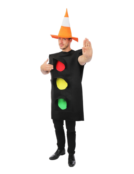 Déguisement Feu Tricolore Adulte – Costume Humour Taille Unique