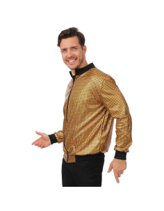 Veste Disco Or Adulte – Motif Boule à Facettes 2