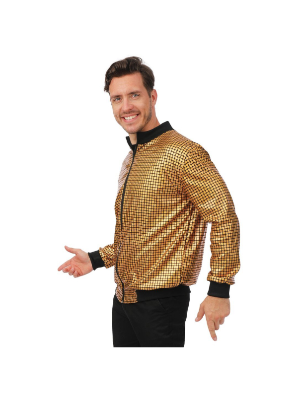 Veste Disco Or Adulte – Motif Boule à Facettes