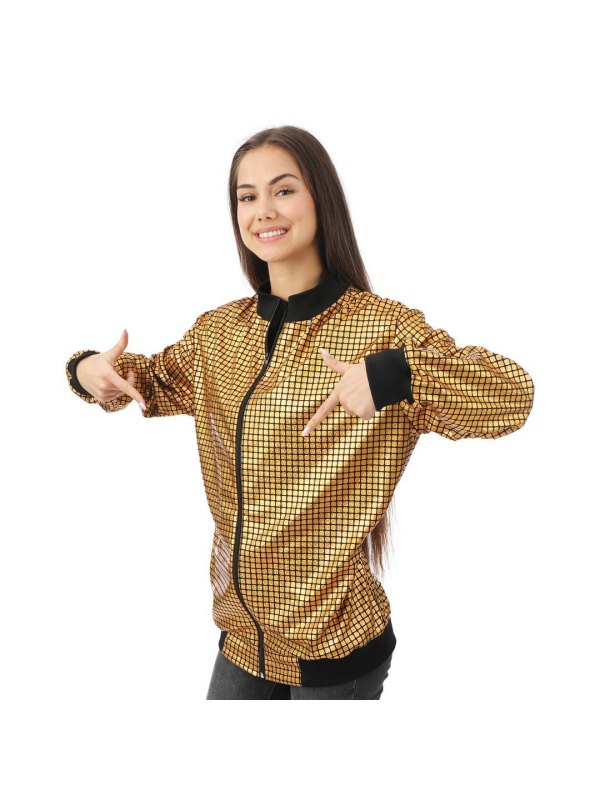 Veste Disco Or Adulte – Motif Boule à Facettes