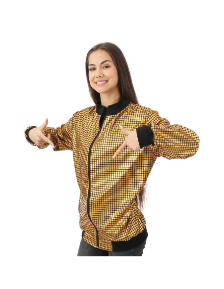 Veste Disco Or Adulte – Motif Boule à Facettes