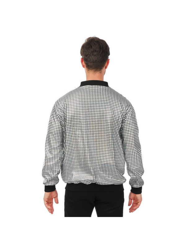 Veste Disco Argent Adulte – Effet Miroir Style Boule à Facettes