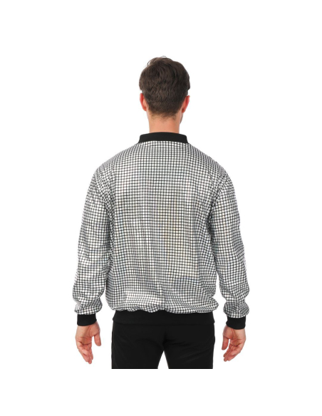 Veste Disco Argent Adulte – Effet Miroir Style Boule à Facettes