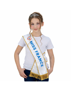 Kit Miss France © enfant – Écharpe et diadème pour petite reine