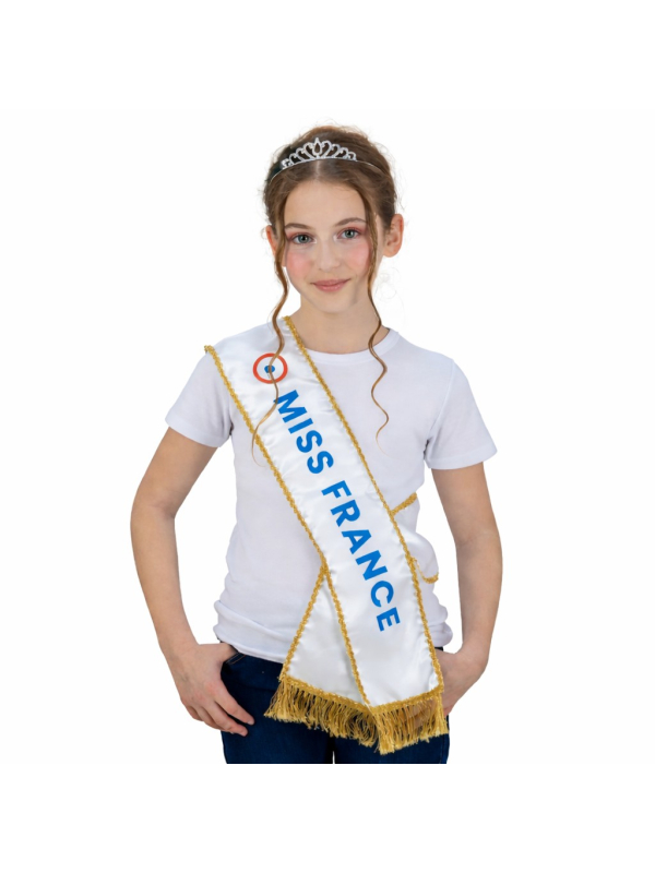 Kit Miss France © enfant – Écharpe et diadème pour petite reine