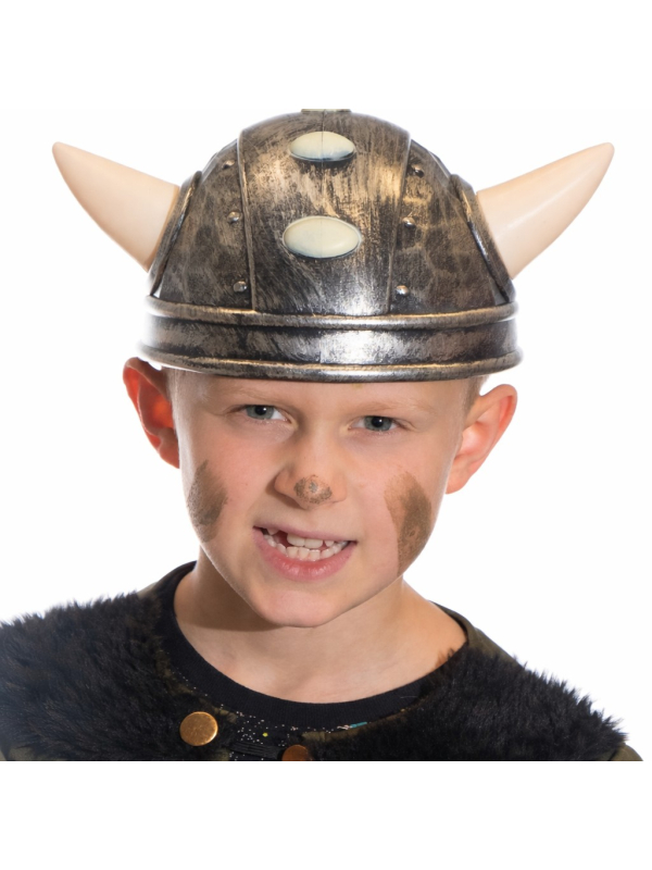 Casque Viking enfant avec cornes – Accessoire déguisement guerrier nordique