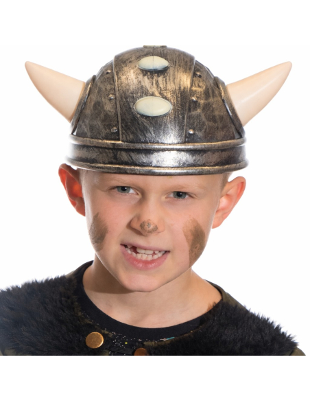 Casque Viking enfant avec cornes – Accessoire déguisement guerrier nordique