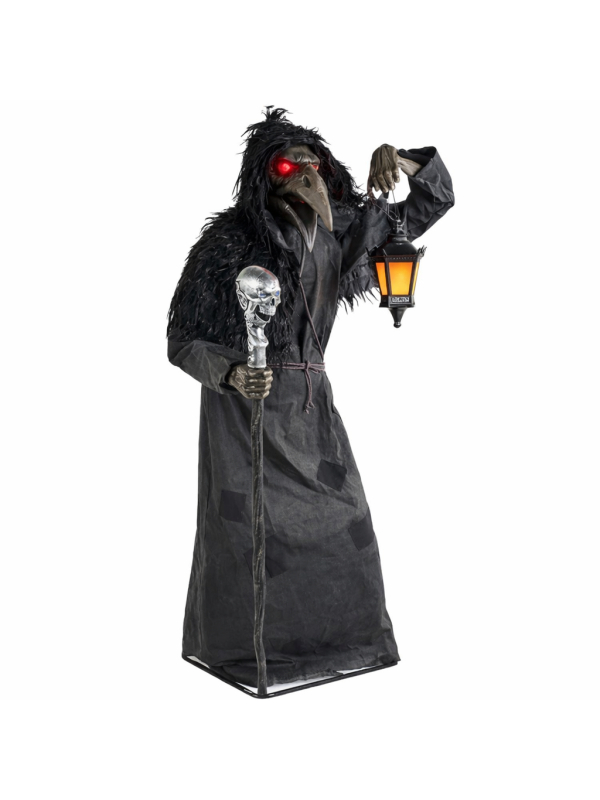 Automate Halloween Grand Corbeau de la Peste Animé 198 cm – Raven Gruesome Grounds