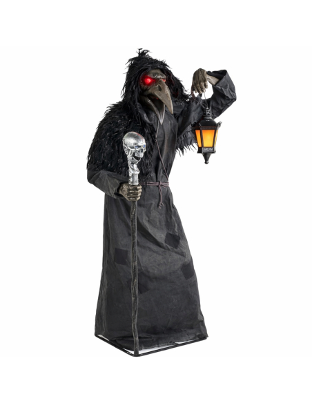 Automate Halloween Grand Corbeau de la Peste Animé 198 cm – Raven Gruesome Grounds