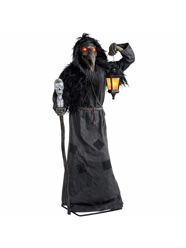 Automate Halloween Grand Corbeau de la Peste Animé 198 cm – Raven Gruesome Grounds