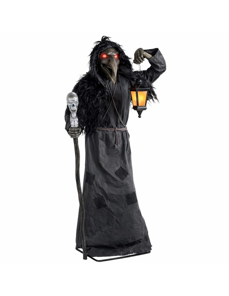 Automate Halloween Grand Corbeau de la Peste Animé 198 cm – Raven Gruesome Grounds