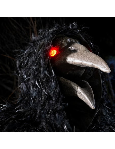 Automate Halloween Grand Corbeau de la Peste Animé 198 cm – Raven Gruesome Grounds