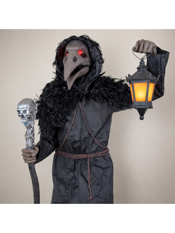 Automate Halloween Grand Corbeau de la Peste Animé 198 cm – Raven Gruesome Grounds
