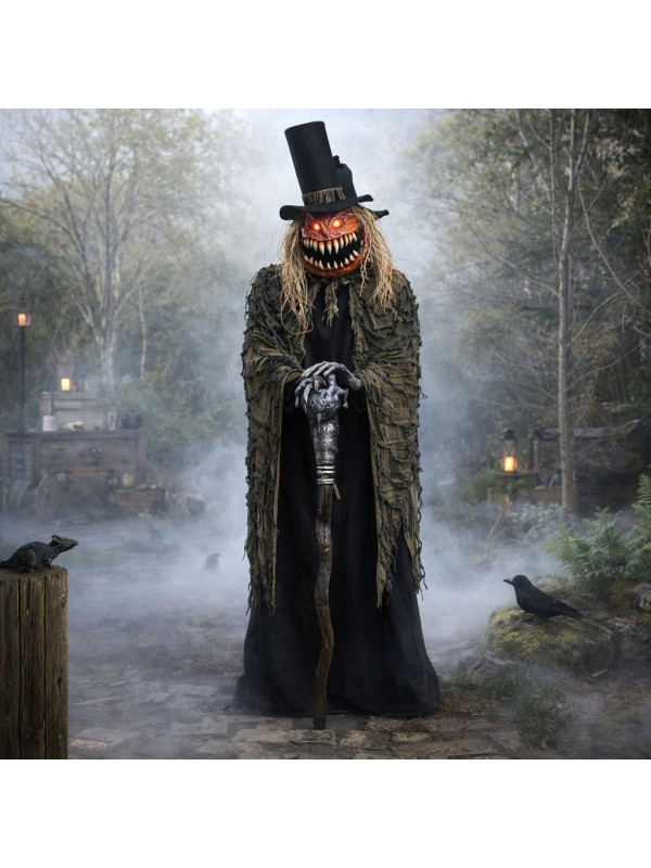 Automate Halloween Gardien des Citrouilles Animé 213 cm – Guardian of the Gourds