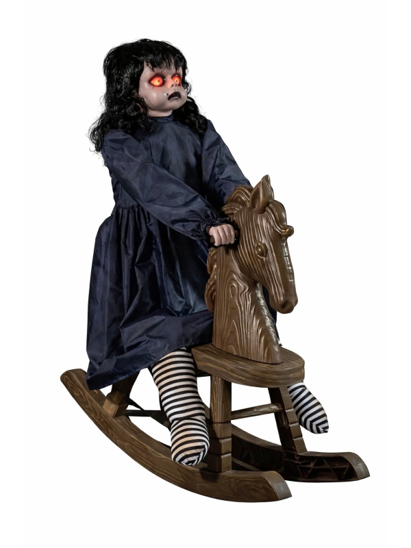 Poupée Animée sur Cheval à Bascule Halloween Exclusivité Déguiz-Fêtes