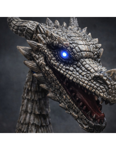 Automate Dragon Géant Animé 187 cm – Animatronic Halloween avec Lumières, Mouvement & Effet Fumée